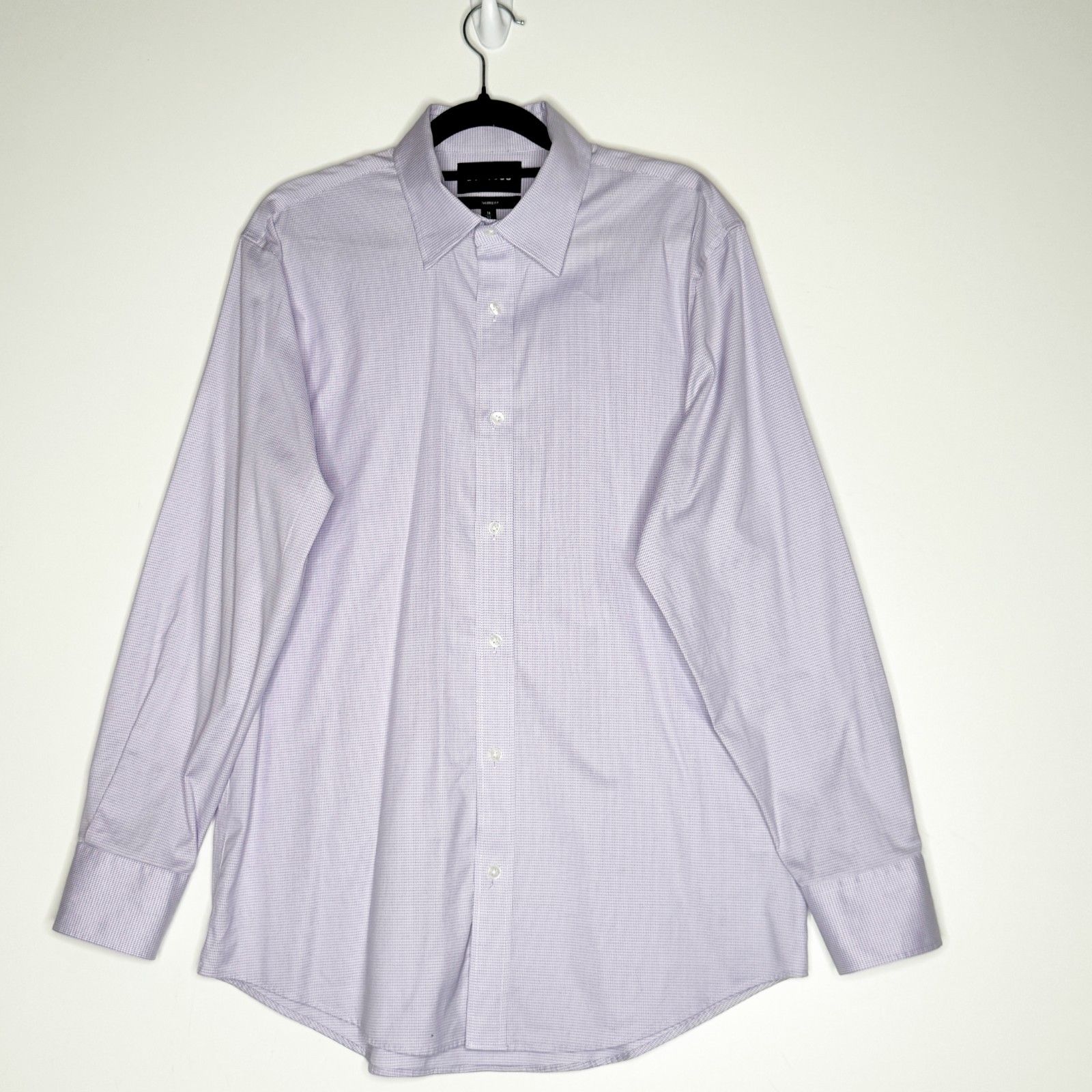 Bonobos Tailored Fit Purple Gingham Dress Shirt Men's Size 16/33